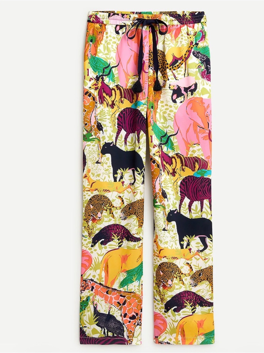 JCREW Drapey wide-leg pant in Ratti safari print. Like new